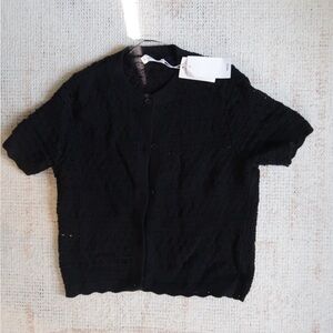 MNG black Medium short sleeve cardigan